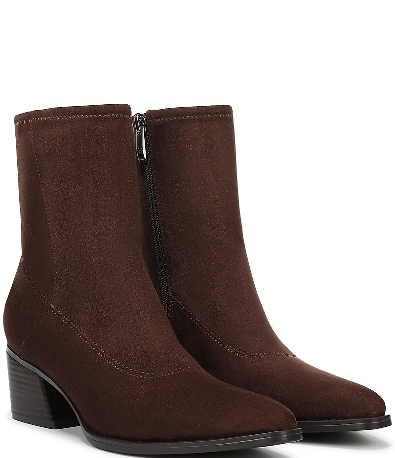 Naturalizer Dean Suede Point Toe Stretch Ankle Booties