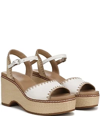 Naturalizer Della Leather Ankle Wrap Platform Wedge Sandals