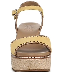 Naturalizer Della Suede Ankle Wrap Platform Wedge Sandals