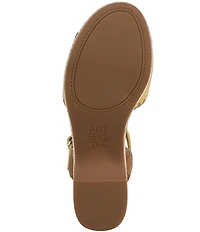 Naturalizer Della Suede Ankle Wrap Platform Wedge Sandals