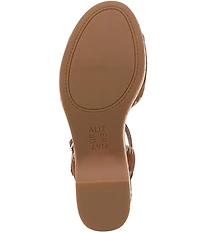 Naturalizer Della Suede Ankle Wrap Platform Wedge Sandals