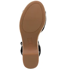 Naturalizer Della Suede Ankle Wrap Platform Wedge Sandals