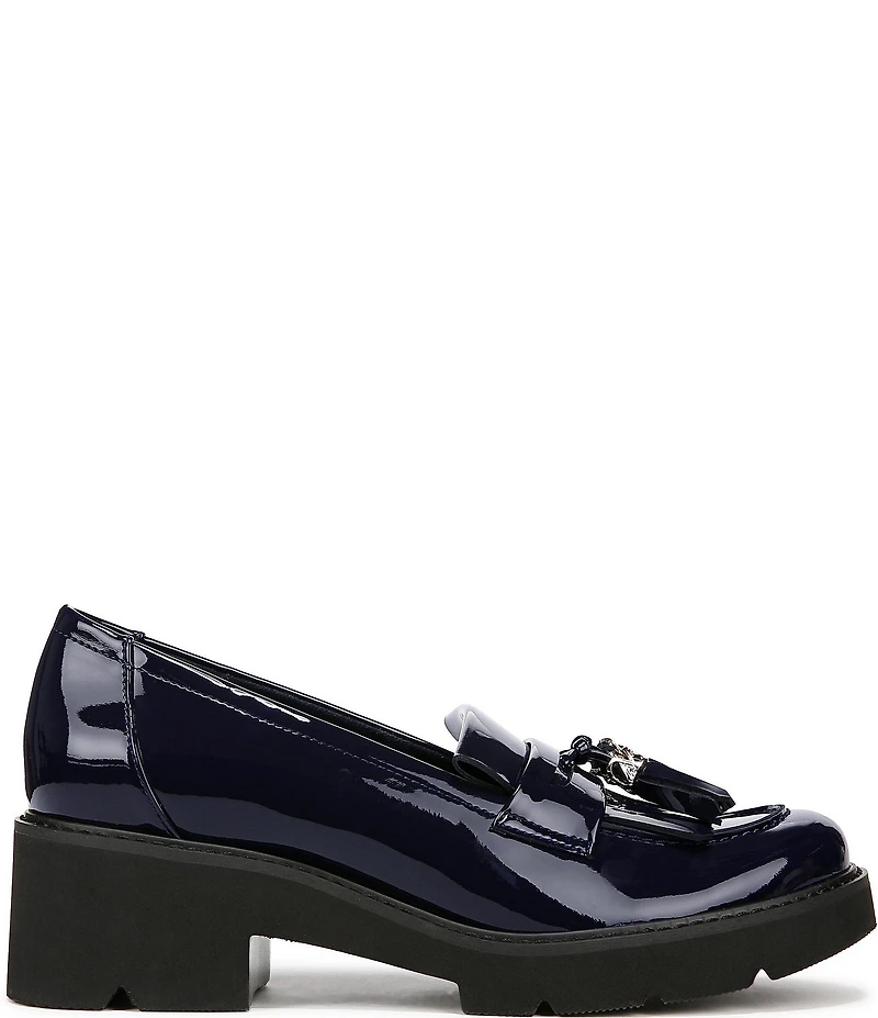 Naturalizer Desmond Patent Tassel Lightweight Lug Sole Loafers