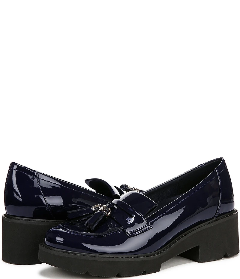 Naturalizer Desmond Patent Tassel Lightweight Lug Sole Loafers