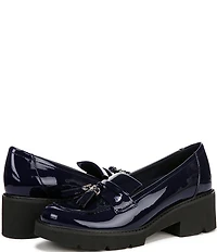 Naturalizer Desmond Patent Tassel Lightweight Lug Sole Loafers