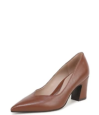 Naturalizer Ella Leather Pointed Toe Block Heel Pumps