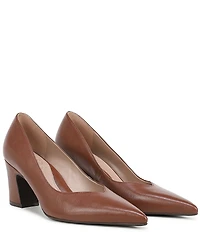 Naturalizer Ella Leather Pointed Toe Block Heel Pumps