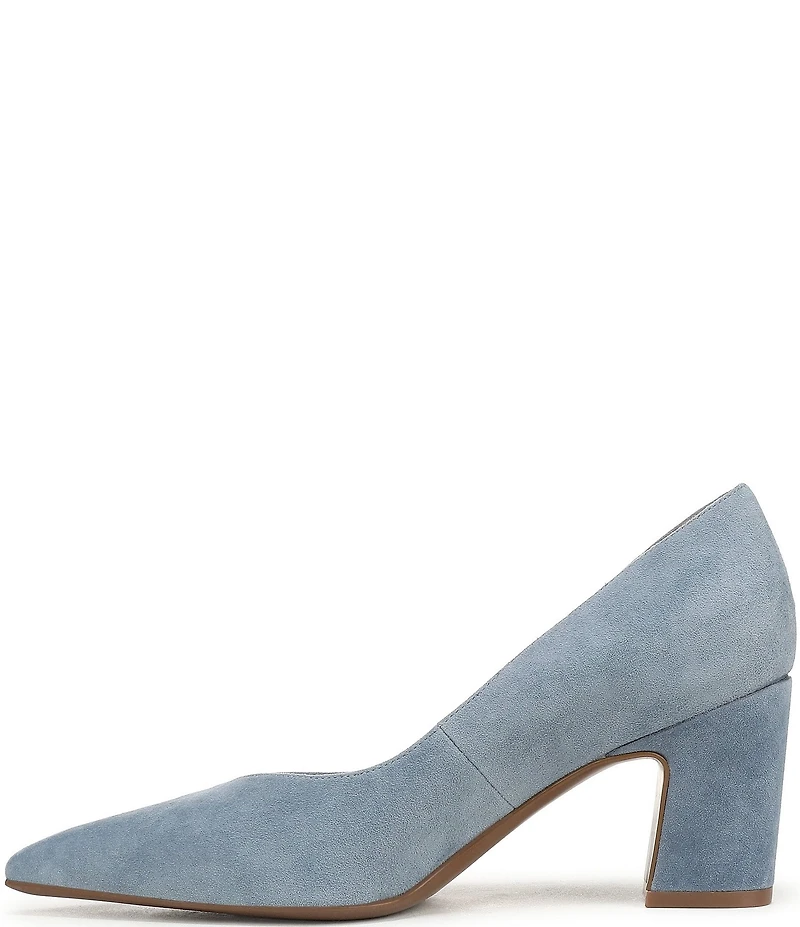 Naturalizer Ella Suede Pointed Toe Block Heel Pumps