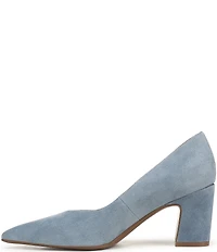 Naturalizer Ella Suede Pointed Toe Block Heel Pumps