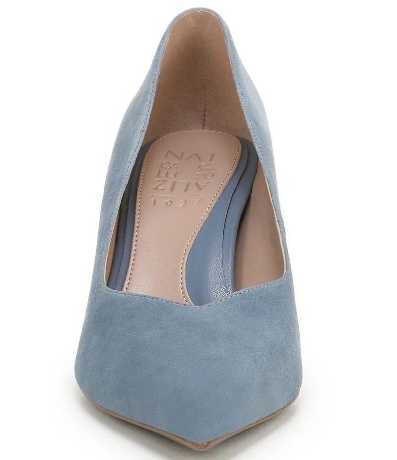 Naturalizer Ella Suede Pointed Toe Block Heel Pumps