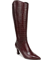 Naturalizer Emily Croco Embossed Leather Dress Boots