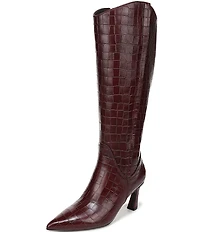 Naturalizer Emily Croco Embossed Leather Dress Boots