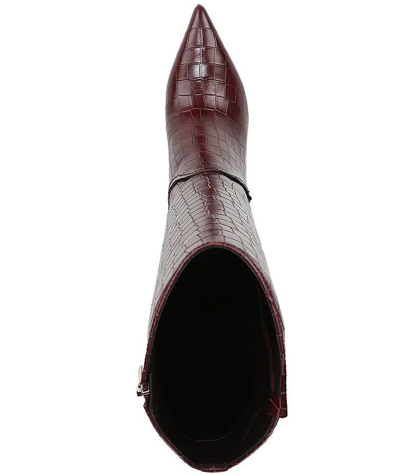 Naturalizer Emily Croco Embossed Leather Dress Boots