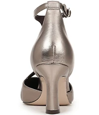 Naturalizer Ezlyn Leather Pointed Toe T-Strap Dress Pumps
