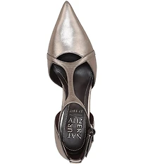 Naturalizer Ezlyn Leather Pointed Toe T-Strap Dress Pumps