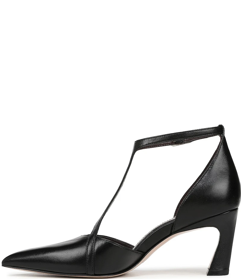 Naturalizer Ezlyn Leather Pointed Toe T-Strap Dress Pumps