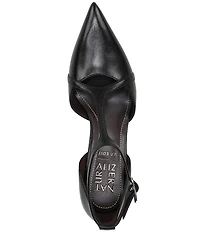 Naturalizer Ezlyn Leather Pointed Toe T-Strap Dress Pumps