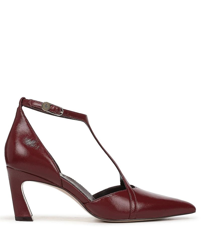 Naturalizer Ezlyn Leather Pointed Toe T-Strap Dress Pumps