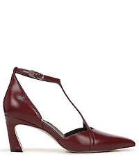 Naturalizer Ezlyn Leather Pointed Toe T-Strap Dress Pumps