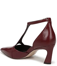 Naturalizer Ezlyn Leather Pointed Toe T-Strap Dress Pumps