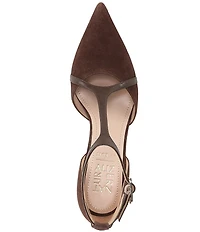 Naturalizer Ezlyn Suede Pointed Toe T-Strap Dress Pumps