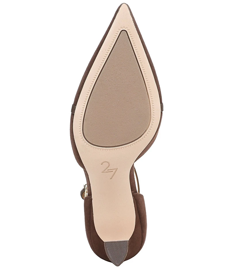Naturalizer Ezlyn Suede Pointed Toe T-Strap Dress Pumps
