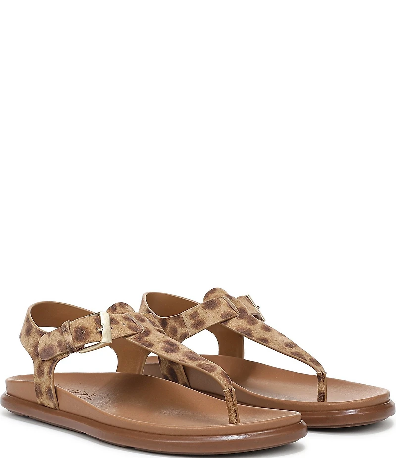 Naturalizer Fab Leopard Print Thong Platform Sandals