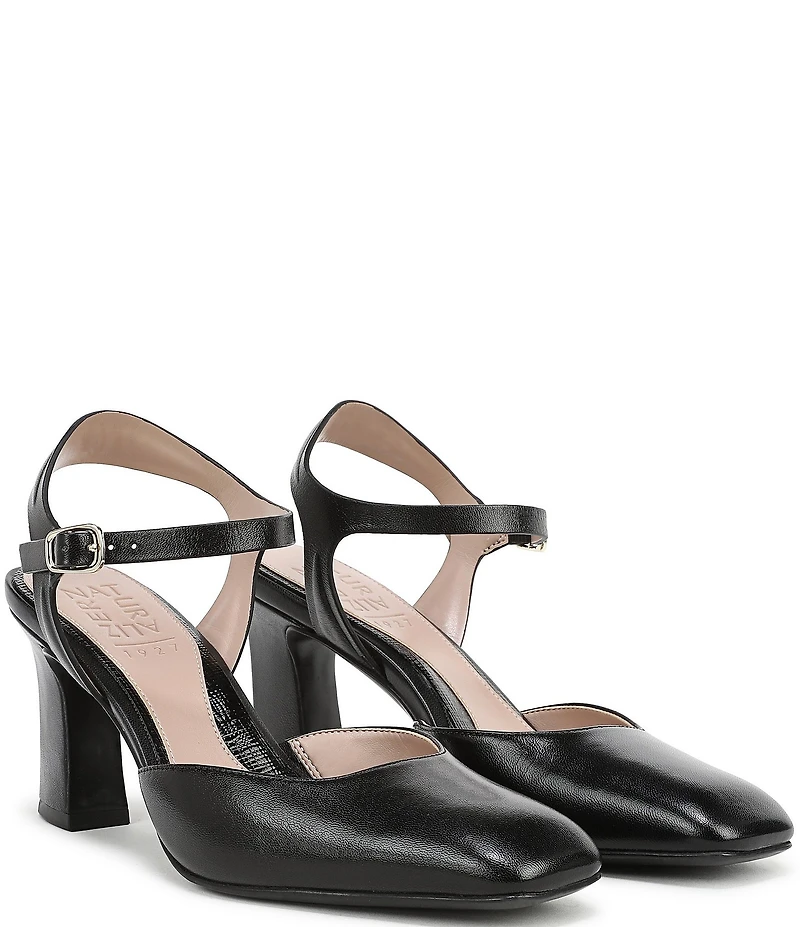 Naturalizer Frankie Leather Ankle Wrap Pumps