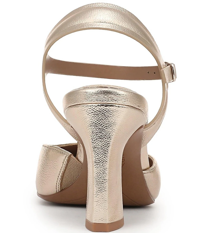 Naturalizer Frankie Metallic Leather Ankle Wrap Pumps