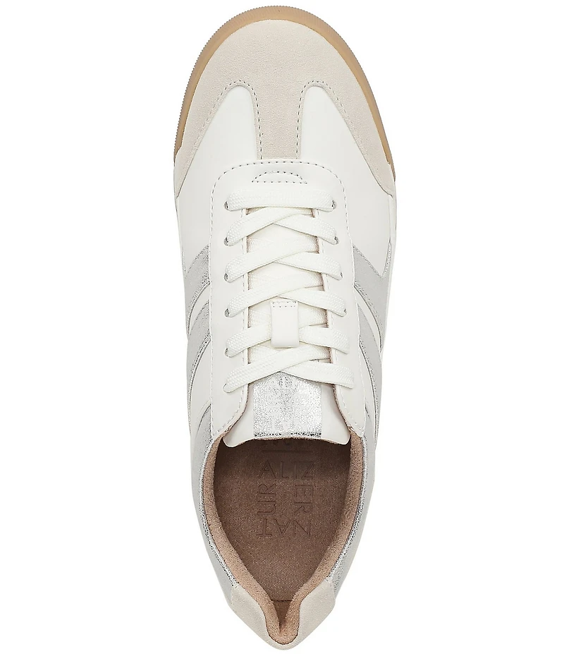 Naturalizer Garnet Nubuck Metallic Accent Lace Up Sneakers