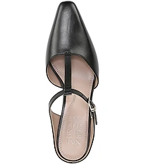 Naturalizer Gem Leather Pointed Toe T-Strap Dress Mules