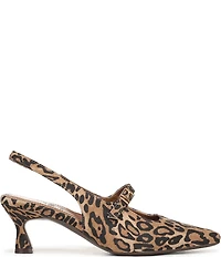 Naturalizer Gemini Leopard Suede Mary Jane Slingback Dress Pumps