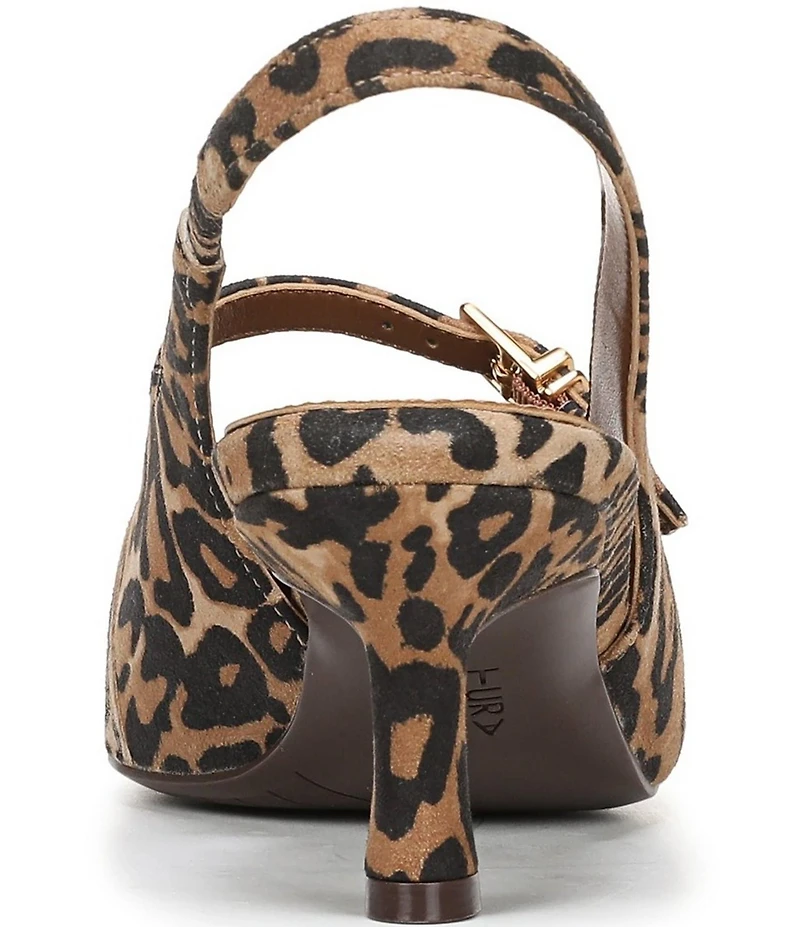 Naturalizer Gemini Leopard Suede Mary Jane Slingback Dress Pumps