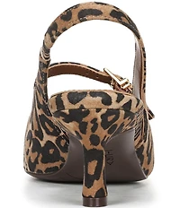 Naturalizer Gemini Leopard Suede Mary Jane Slingback Dress Pumps