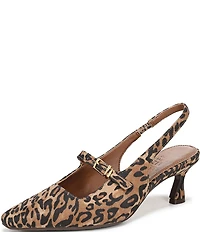 Naturalizer Gemini Leopard Suede Mary Jane Slingback Dress Pumps