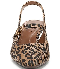 Naturalizer Gemini Leopard Suede Mary Jane Slingback Dress Pumps