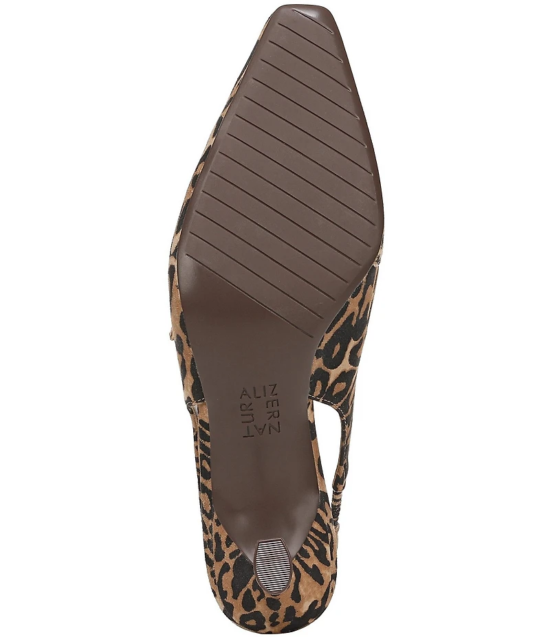 Naturalizer Gemini Leopard Suede Mary Jane Slingback Dress Pumps