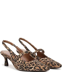 Naturalizer Gemini Leopard Suede Mary Jane Slingback Dress Pumps