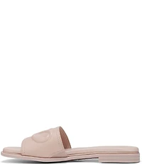 Naturalizer Genevieve Leather Logo Slide Sandals