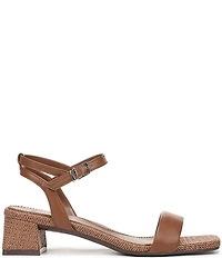 Naturalizer Hana Leather and Raffia Ankle Wrap Dress Sandals