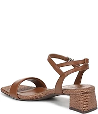 Naturalizer Hana Leather and Raffia Ankle Wrap Dress Sandals