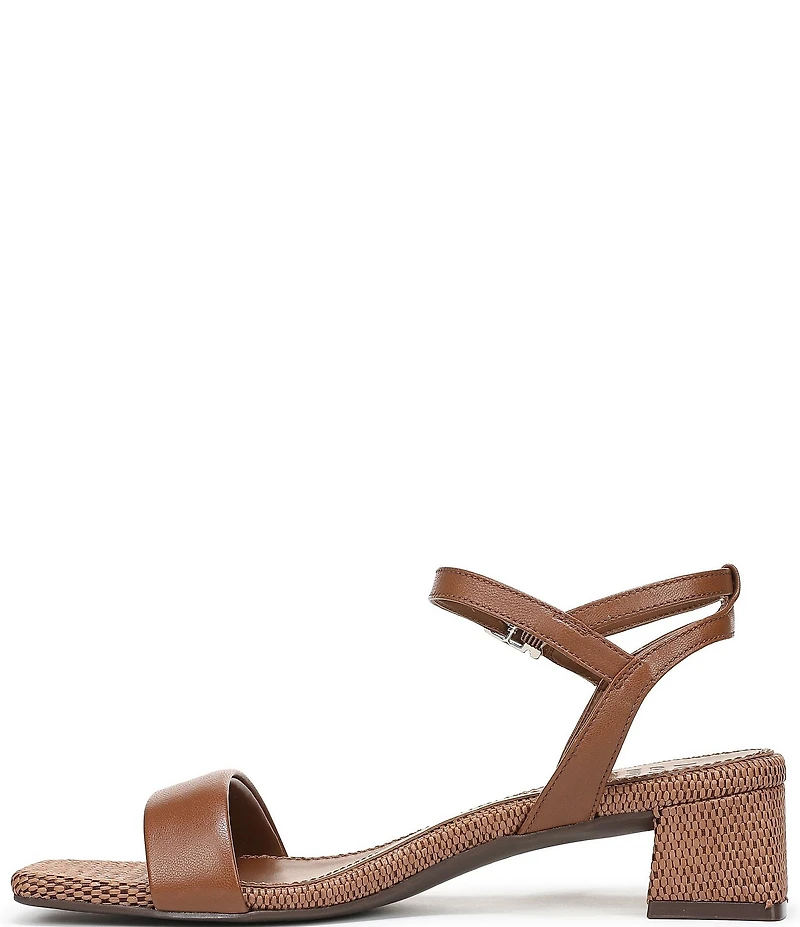 Naturalizer Hana Leather and Raffia Ankle Wrap Dress Sandals