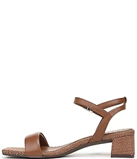 Naturalizer Hana Leather and Raffia Ankle Wrap Dress Sandals