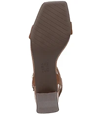 Naturalizer Hana Leather and Raffia Ankle Wrap Dress Sandals