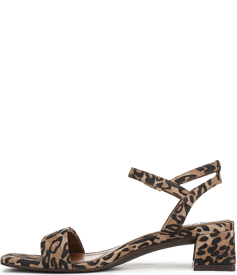 Naturalizer Hana Leopard Suede Ankle Strap Dress Sandals