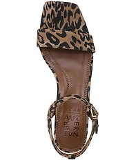 Naturalizer Hana Leopard Suede Ankle Strap Dress Sandals