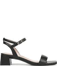 Naturalizer Hana Snake Embossed Leather Ankle Strap Dress Sandals