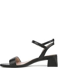 Naturalizer Hana Snake Embossed Leather Ankle Strap Dress Sandals