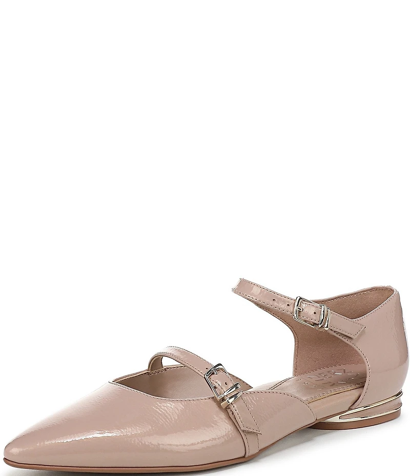 Naturalizer Harmony Leather Ankle Strap Mary Jane Ballet Flats