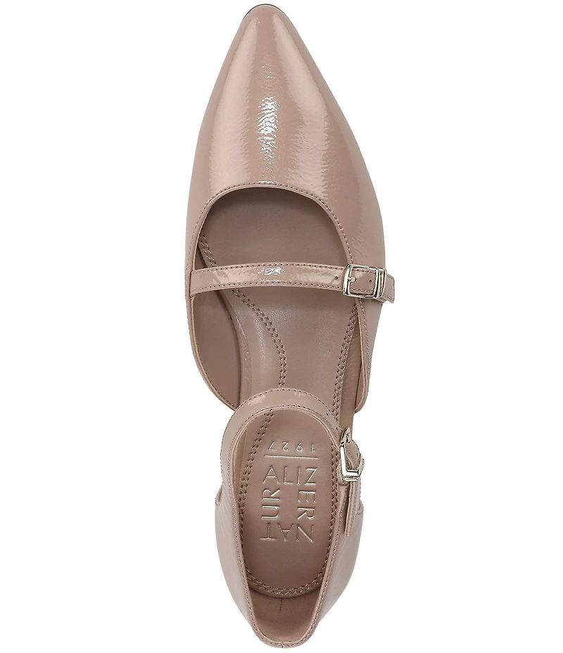 Naturalizer Harmony Leather Ankle Strap Mary Jane Ballet Flats